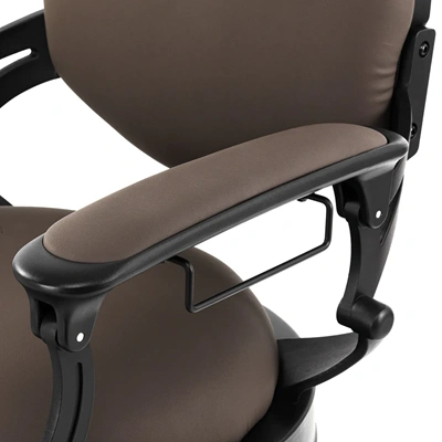 Fauteuil de barbier Matteo BR - chaise de Barbier Matteo BR - Fauteuil de coiffure pour homme - chaise de coiffure vintage - mobilier de barbier professionnel