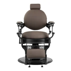 Fauteuil de barbier Matteo BR - chaise de Barbier Matteo BR - Fauteuil de coiffure pour homme - chaise de coiffure vintage - mobilier de barbier professionnel