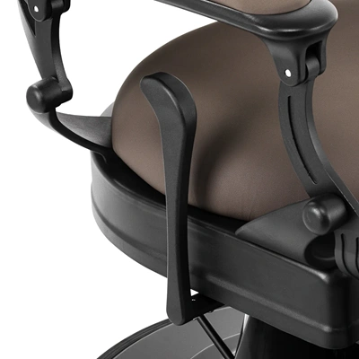 Fauteuil de barbier Matteo BR - chaise de Barbier Matteo BR - Fauteuil de coiffure pour homme - chaise de coiffure vintage - mobilier de barbier professionnel
