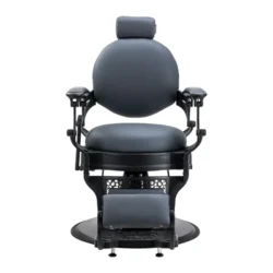Fauteuil de barbier Matteo Graphite- chaise de Barbier Matteo Graphite - Fauteuil de coiffure pour homme - chaise de coiffure vintage - mobilier de barbier professionnel