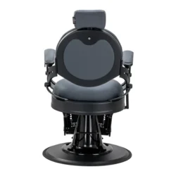 Fauteuil de barbier Matteo Graphite- chaise de Barbier Matteo Graphite - Fauteuil de coiffure pour homme - chaise de coiffure vintage - mobilier de barbier professionnel