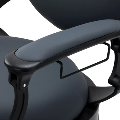 Fauteuil de barbier Matteo Graphite- chaise de Barbier Matteo Graphite - Fauteuil de coiffure pour homme - chaise de coiffure vintage - mobilier de barbier professionnel