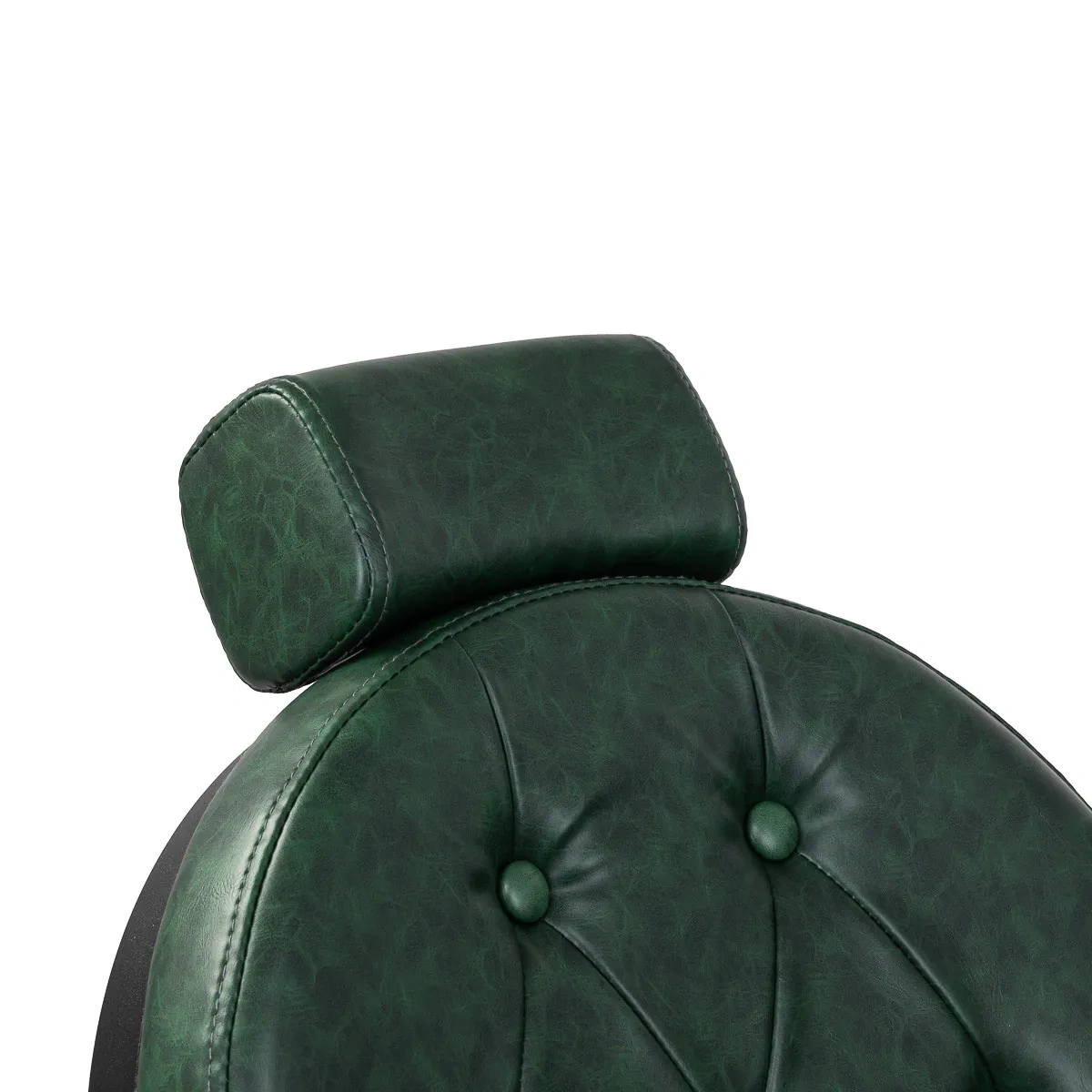 Fauteuil de Barbier Wolf vert noir - Fauteuil Barbier Wolf vert noir - Chaise Barbier Wolf vert noir - Fauteuil de coiffure barbier Wolf vert noir - mobilier de coiffure haut de gamme - barbershop - barber