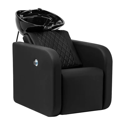 Bac à shampoing massant sylvia noir - bac de lavage électrique - gabbiano - Bac de lavage gabbiano sylvia - Mobilier de coiffure professionnel - bac de lavage pour salon de coiffure - bac de lavage électrique