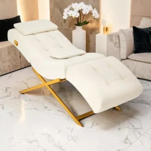 ALBA BLACK Curved Eyelash Beauty Bed - Professional Aesthetic Bed - Professional Aesthetic Chair - Professional Aesthetic Furniture - Eyelash Extension Chair - Aesthetic Treatment Chair