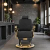 Fauteuil de Barbier Leonardo Gold Black - Fauteuil Barbier Leonardo Gold Black - Chaise Barbier Leonardo Gold Black - Fauteuil de coiffure barbier Leonardo Gold Black - mobilier de coiffure haut de gamme