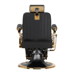 Fauteuil de Barbier Leonardo Gold Black - Fauteuil Barbier Leonardo Gold Black - Chaise Barbier Leonardo Gold Black - Fauteuil de coiffure barbier Leonardo Gold Black - mobilier de coiffure haut de gamme