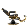 Fauteuil de Barbier Leonardo Gold Black - Fauteuil Barbier Leonardo Gold Black - Chaise Barbier Leonardo Gold Black - Fauteuil de coiffure barbier Leonardo Gold Black - mobilier de coiffure haut de gamme