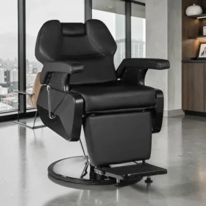 Fauteuil Barbier New York black - chaise de barbier New York - Fauteuil de Barbier New York - Fauteuil de Coiffure New York - Chaise de coiffure New York