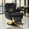 Fauteuil Barbier New York Gold - chaise de barbier New York - Fauteuil de Barbier New York - Fauteuil de Coiffure New York - Chaise de coiffure New York