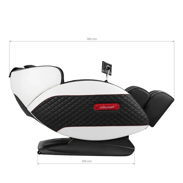 Fauteuil de massage Sakura Standard 801 noir et rouge - Fauteuil de massage professionnel - Fauteuil de massage SPA - Fauteuil de massage haut de gamme - Mobilier esthétique professionnel