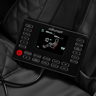 Fauteuil de massage Sakura Standard 801 noir et rouge - Fauteuil de massage professionnel - Fauteuil de massage SPA - Fauteuil de massage haut de gamme - Mobilier esthétique professionnel