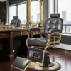 Fauteuil de Barbier The Boss black- chaise Barbier Vintage The Boss black - Fauteuil de coiffure Barbier The Boss black - chaise de coiffure Barbier The Boss black - mobilier de coiffure haut de gamme - barbershop - barbier