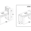 Table de Manucure Astra plus - table onglerie avec aspirateur intégré - Table de manucure professionnelle - table onglerie professionnelle - mobilier esthétique et onglerie