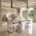 table de manucure professionnelle - table nails luxe - mobilier esthétique haut de gamme - mobilier de pédicure professionnel - table_manucure haut de gamme - équipement onglerie premium - table manucure_avec aspirateur - comptoir ongles design - meuble manucure professionnel - agencement salon de coiffure