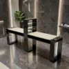 Table de Manucure Astra plus 2 places - table onglerie avec aspirateur intégré - Table de manucure professionnelle - table onglerie professionnelle - mobilier esthétique et onglerie - Table de Manucure double postes - table à ongle double