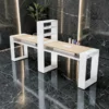 Table de Manucure Astra plus 2 places - table onglerie avec aspirateur intégré - Table de manucure professionnelle - table onglerie professionnelle - mobilier esthétique et onglerie - Table de Manucure double postes - table à ongle double