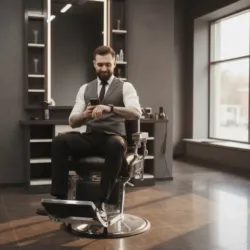 Poste de coiffage Bellagio - Coiffeuse pour Salon de Coiffure - coiffeuse barbier vintage - Mobilier de Coiffure Professionnel - coiffeuse de coiffure - Poste de coiffage barbier - barbier - barbershop - poste barbier