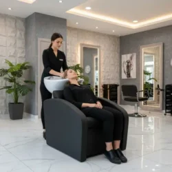 COMFORT (19) Bac à shampoing professionnel Comfort - Bac de lavage professionnel Comfort - Bac à shampoing massant - Bac de lavage massant - Mobilier de coiffure professionnel- groupe coiff