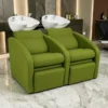 Bac à shampoing COMFORTT SOFA - Bac de lavage massant - Mobilier de coiffure professionnel - bac de lavage pour salon de coiffure - bac de lavage COMFO SOFA - Bac de lavage 2 places - Bac à shampoing 2 places - Bac à shampoing double