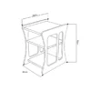 Chariot esthétique Solène (1) Chariot esthétique Solène - meuble de rangement esthétique - mobilier esthétique professionnel - table de service esthétique - Chariot pour salon esthétique