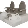 Station pédicure double Dolce Podo BMB - Fauteuil pédicure professionnel - Fauteuil Spa haut de gamme - Mobilier esthétique haut de gamme - Mobilier esthétique professionnel - fauteuil pédicure spa -Fauteuil de pédicure haut de gamme