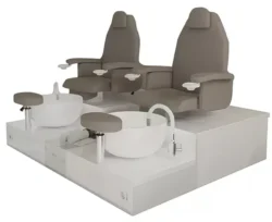 Station pédicure double Dolce Podo BMB - Fauteuil pédicure professionnel - Fauteuil Spa haut de gamme - Mobilier esthétique haut de gamme - Mobilier esthétique professionnel - fauteuil pédicure spa -Fauteuil de pédicure haut de gamme