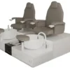 Station pédicure double Dolce Podo BMN - Fauteuil pédicure professionnel - Fauteuil Spa haut de gamme - Mobilier esthétique haut de gamme - Mobilier esthétique professionnel - fauteuil pédicure spa -Fauteuil de pédicure haut de gamme