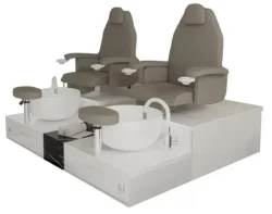Station pédicure double Dolce Podo BMN - Fauteuil pédicure professionnel - Fauteuil Spa haut de gamme - Mobilier esthétique haut de gamme - Mobilier esthétique professionnel - fauteuil pédicure spa -Fauteuil de pédicure haut de gamme