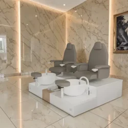 Dolce Podo BS double (01) Station pédicure double Dolce Podo BS - Fauteuil pédicure professionnel - Fauteuil Spa haut de gamme - Mobilier esthétique haut de gamme - Mobilier esthétique professionnel - fauteuil pédicure spa -Fauteuil de pédicure haut de gamme