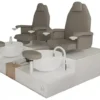Station pédicure double Dolce Podo BS - Fauteuil pédicure professionnel - Fauteuil Spa haut de gamme - Mobilier esthétique haut de gamme - Mobilier esthétique professionnel - fauteuil pédicure spa -Fauteuil de pédicure haut de gamme