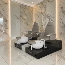 Dolce Podo NMB double (03) Station pédicure double Dolce Podo NBM - Fauteuil pédicure professionnel - Fauteuil Spa haut de gamme - Mobilier esthétique haut de gamme - Mobilier esthétique professionnel - fauteuil pédicure spa -Fauteuil de pédicure haut de gamme