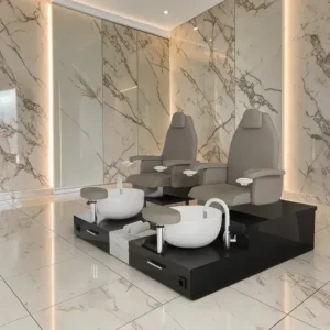 Station pédicure double Dolce Podo NBM - Fauteuil pédicure professionnel - Fauteuil Spa haut de gamme - Mobilier esthétique haut de gamme - Mobilier esthétique professionnel - fauteuil pédicure spa -Fauteuil de pédicure haut de gamme