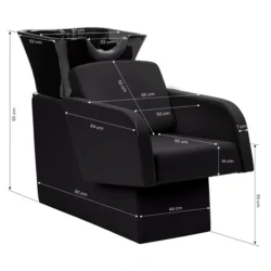 ELDA NOIR (6) ELDA Shampoo Bowl - ELDA Wash Unit - Professional Hairdressing Furniture - Salon Wash Unit - Hair Salon Shampoo Bowl - Barber Shop Furniture