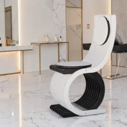 Fauteuil MILANO (1) fauteuil de coiffure MILANO - chaise de coiffure professionnel - fauteuil de coupe professionnel - mobilier pour salon de coiffure - meuble pour salon de coiffure - MILANO - salon de coiffure haut de gamme