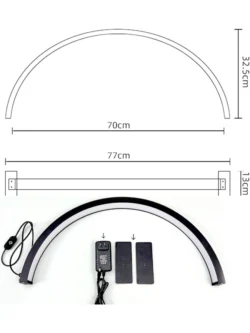 Lampe LED demi-lune (1) Table de Manucure ASTRA Plus