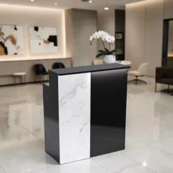 Comptoir d'accueil Fiora- comptoir caisse Fiora - Meuble de réception Fiora - meuble de réception salon de coiffure - mobilier de coiffure professionnel - meuble d'accueil salon de coiffure -
