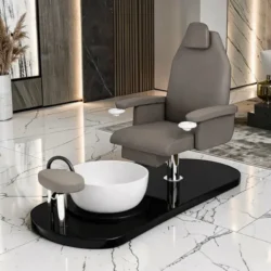 Noir brillant Mobilier esthétique haut de gamme - Mobilier esthétique professionnel - fauteuil pédicure spa -Fauteuil de pédicure haut de gamme