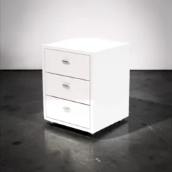 PIA W Bois blanc Chariot esthétique PIA - meuble de rangement esthétique - mobilier esthétique professionnel - table de service esthétique - Chariot pour salon esthétique