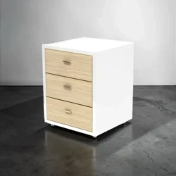 PIA W Bois naturel Chariot esthétique PIA - meuble de rangement esthétique - mobilier esthétique professionnel - table de service esthétique - Chariot pour salon esthétique