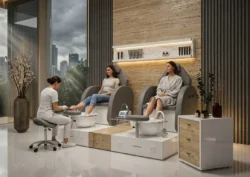 PODO RELAX DOUBLE (8) Fauteuil de pédicure Podo Relax double - Fauteuil pédicure professionnel - Fauteuil Spa haut de gamme - Mobilier esthétique haut de gamme - Mobilier esthétique professionnel - fauteuil pédicure spa -Fauteuil de pédicure haut de gamme