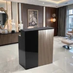Comptoir d'accueil Fiora- comptoir caisse Fiora - Meuble de réception Fiora - meuble de réception salon de coiffure - mobilier de coiffure professionnel - meuble d'accueil salon de coiffure -
