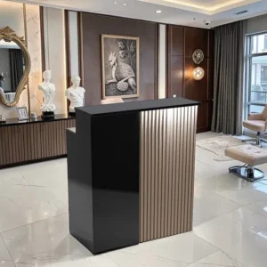 Comptoir d'accueil Fiora- comptoir caisse Fiora - Meuble de réception Fiora - meuble de réception salon de coiffure - mobilier de coiffure professionnel - meuble d'accueil salon de coiffure -