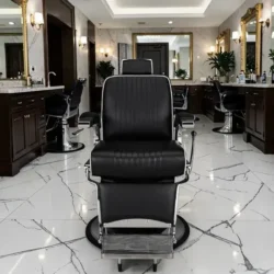 Fauteuil de barbier STIG B - chaise de Barbier Stig B - Fauteuil de coiffure pour homme - chaise de coiffure vintage - mobilier de barbier professionnel - barbershop - siège barber -