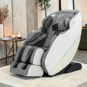 Fauteuil de massage Sakura Maximus 809 Blanc et Gris - Fauteuil de massage professionnel - Fauteuil de massage SPA - Fauteuil de massage haut de gamme - Mobilier esthétique professionnel