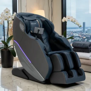 Fauteuil de massage Sakura Maximus 809 Gris-Bleu - Fauteuil de massage professionnel - Fauteuil de massage SPA - Fauteuil de massage haut de gamme - Mobilier esthétique professionnel