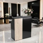 Comptoir d'accueil Fiora- comptoir caisse Fiora - Meuble de réception Fiora - meuble de réception salon de coiffure - mobilier de coiffure professionnel - meuble d'accueil salon de coiffure -