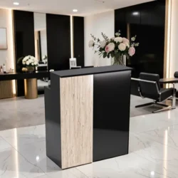 Comptoir d'accueil Fiora- comptoir caisse Fiora - Meuble de réception Fiora - meuble de réception salon de coiffure - mobilier de coiffure professionnel - meuble d'accueil salon de coiffure -