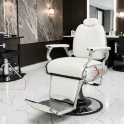 Fauteuil de barbier TIGER - chaise de Barbier TIGER - Fauteuil de coiffure pour homme - chaise de coiffure vintage - mobilier de barbier professionnel - barbershop - siège barber