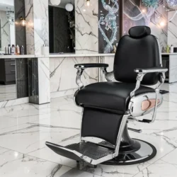 Fauteuil de barbier TIGER B - chaise de Barbier TIGER B - Fauteuil de coiffure pour homme - chaise de coiffure vintage - mobilier de barbier professionnel - barbershop - siège barber